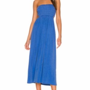 Smock Top Cutout Midi Dress